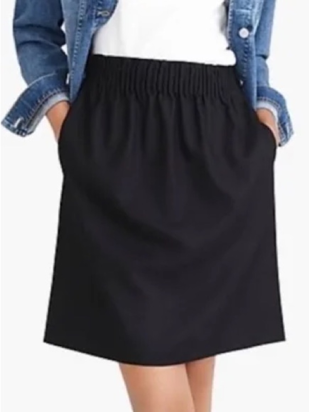 J. Crew Black Wool Sidewalk Mini Skirt
